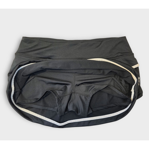 BCG Black & White Striped Tennis Skort / Pockets Woman's Medium - Picture 4 of 8